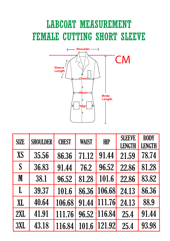 LC 001-READY STOCK SHORT SLEEVE LABCOAT – FEMALE – Smart Uniform Malaysia