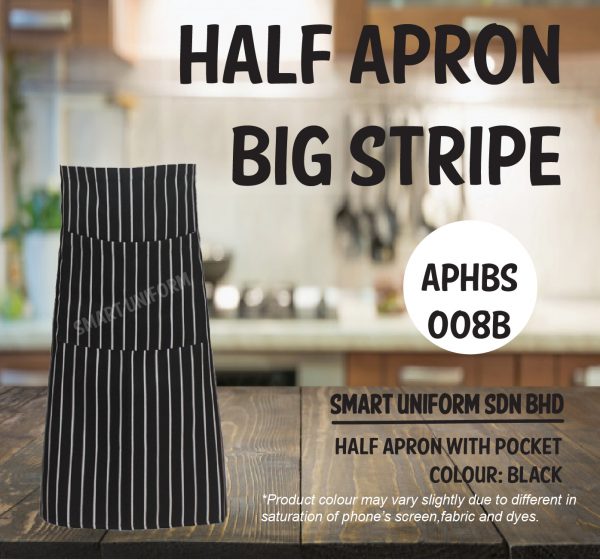 SU- APHBS008B - HALF APRON BIG STRIPE