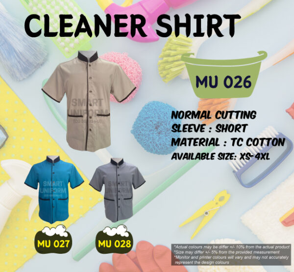 READY STOCK CLEANER SHIRT (MU 026, MU 027, MU 028)