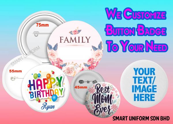 SU Custom Made Button Badge