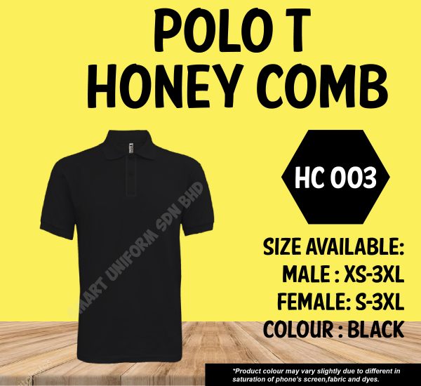 READY STOCK POLO T SHORT SLEEVE - HONEY COMB (11 COLORS) - Image 3