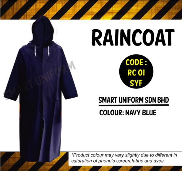 RC01 - READY STOCK RAINCOAT - NAVY BLUE