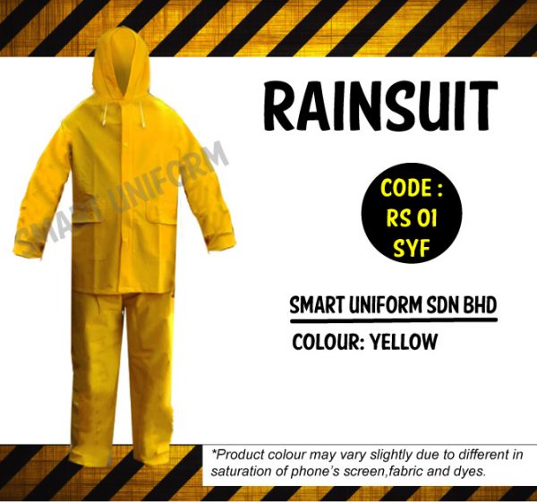 RS01 - READY STOCK RAINSUIT - YELLOW