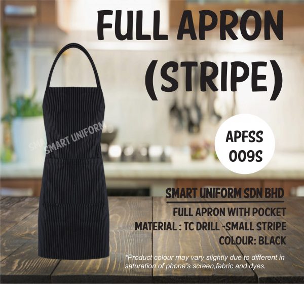 SU- APFSS009S - FULL APRON SMALL STRIPE