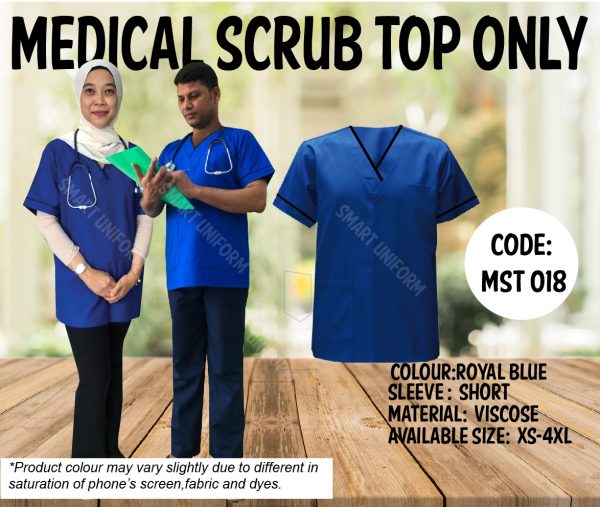 READY STOCK SCRUB TOP ONLY MST 018