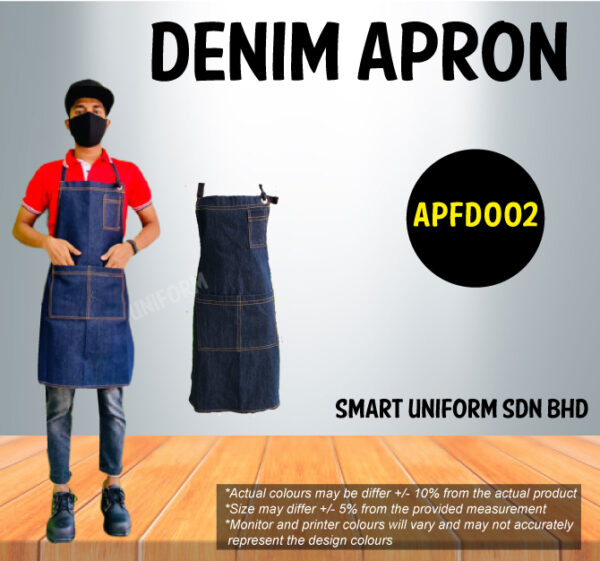 SU- APFD002 - READY STOCK FULL APRON DENIM