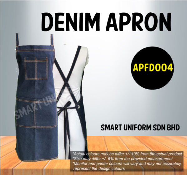 SU- APFD004 - READY STOCK FULL APRON DENIM