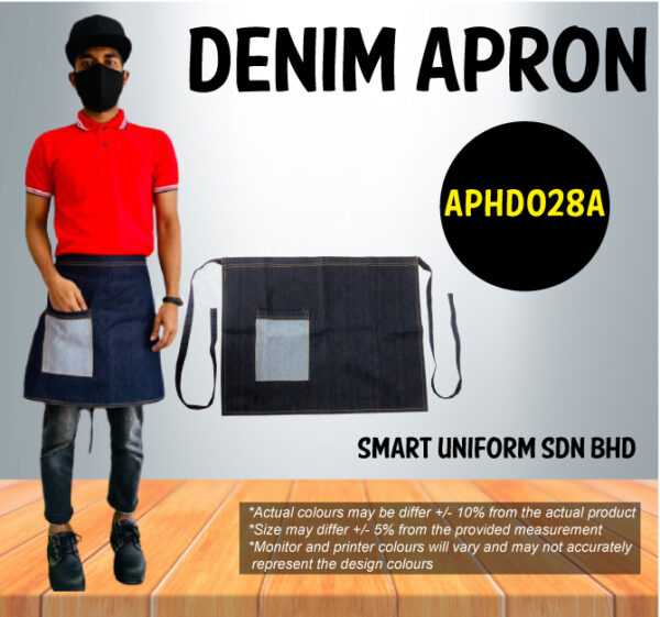 SU- APHD0028A - READY STOCK MINI APRON DENIM