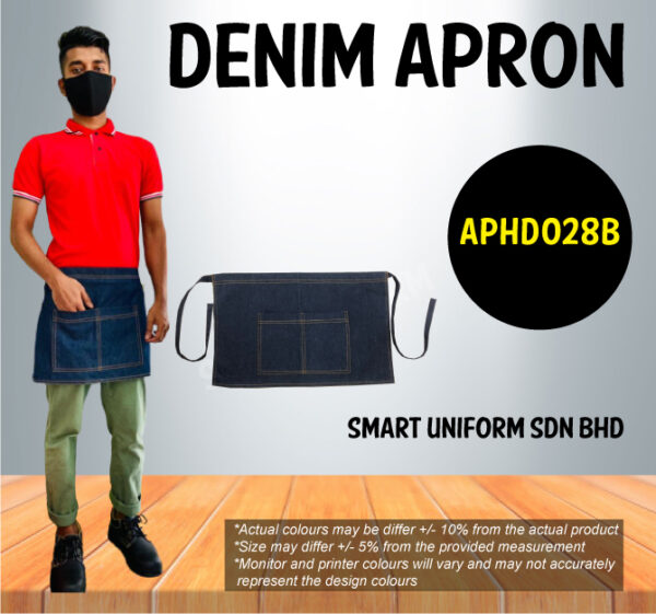 SU- APHD0028B - READY STOCK MINI APRON DENIM