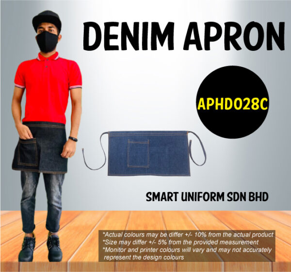 SU- APHD0028C - READY STOCK MINI APRON DENIM