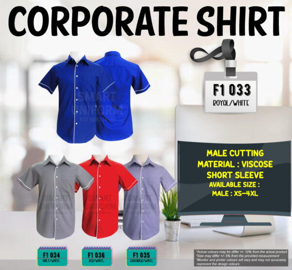 SU-READY STOCK F1 SHIRT YOUNG CUTTING (F1 033, F1 034, F1 035, F1 036)